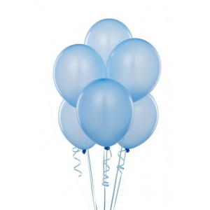 10 Adet Bebek Mavisi Balon