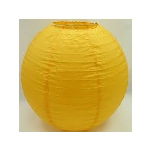 Sarı Yuvarlak Fener Süs 1 Adet (30 cm)