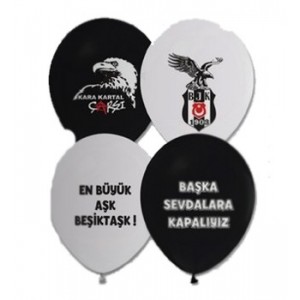 Lisanslı Beşiktaş Kulübü Baskılı  6 Adet Parti Balonu