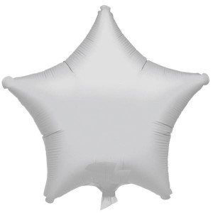 Beyaz Yıldız Folyo Balon 40cm
