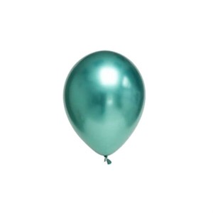 Mini Yeşil Krom Balon - 10 Adet - 12 cm