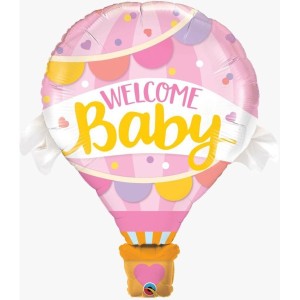 Welcome Baby Pembe Folyo Balon