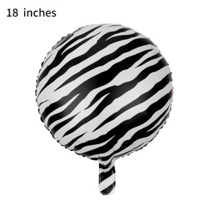 Zebra Desenli Folyo Balon 18