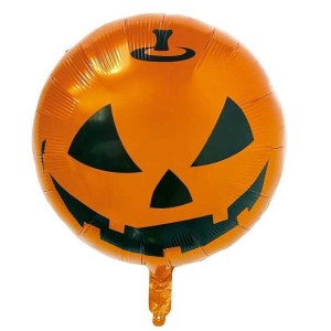 Halloween Temalı Gülen Balkabağı Resimli 45x45 cm Folyo Balon 1 Adet