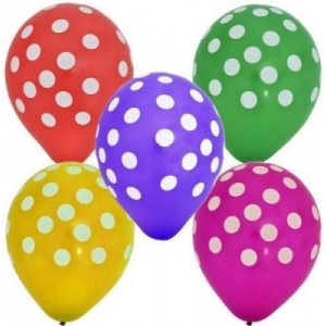 Puanlı Karışık Renk 10 lu Balon