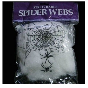 Beyaz Renk Örümcek Ağ ve Siyah Örümcekler Seti 20 gr