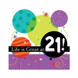 Life is Great at 21 Peçete