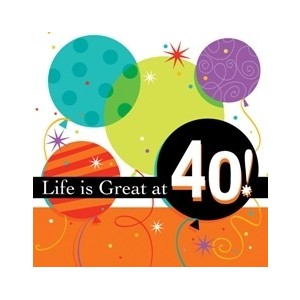 Life is Great at 40 Peçete