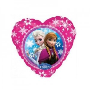 Frozen Anna ve Elsa Kalp Folyo Balon