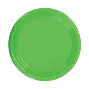 Yeşil Plastik Tabak 22 cm 25li