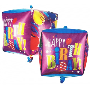 Küp Happy Birthday Yazılı Büyük Folyo Balon