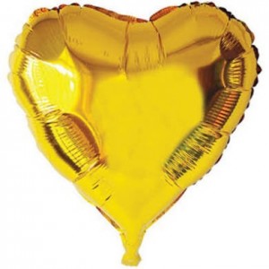 Altın Kalp Folyo Balon 60 cm
