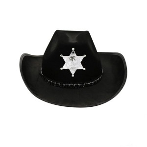 Şerif Kovboy Şapkası Siyah