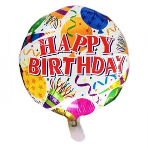 Renkli Happy Birthday Folyo Balon