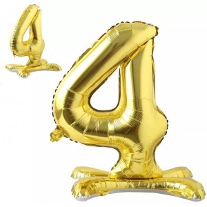 4 Rakam Ayaklı Gold Folyo Balon 80 cm (32 inch)