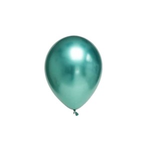 Mini Yeşil Krom Balon - 10 Adet 