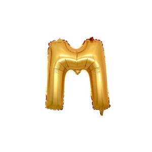 M Harfi Altın Folyo Balon 40 Cm