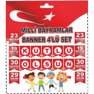 MİLLİ BAYRAMLAR SETİ FLAMA BAYRAK