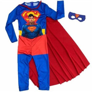 Çocuk Superman Kostümü - Pelerinli ve Maskeli  7/8 Yaş