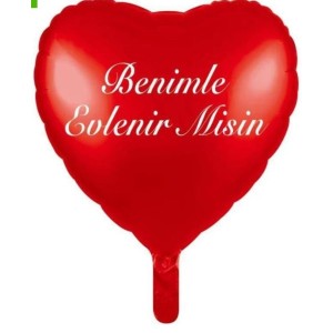 Benimle Evlenir Misin Kalp Folyo Balon