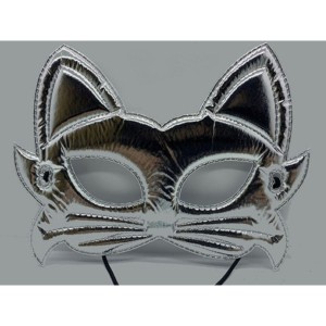 Kedi Maskesi 19x15 cm Gümüş Renk Kumaş Malzemeden İmal