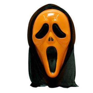 Çığlık Maskesi Ghost Scream Mask Turuncu Renk Kapşonlu