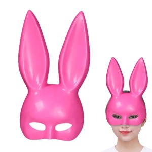 Tavşan Maskesi 35x16 cm Pembe Renk Ekstra Lüks Uzun