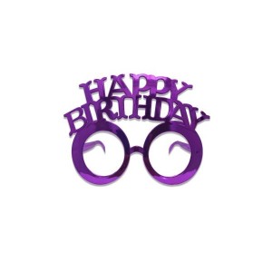 Happy Birthday Yazılı Doğum Günü Partisi Gözlüğü Fuşya