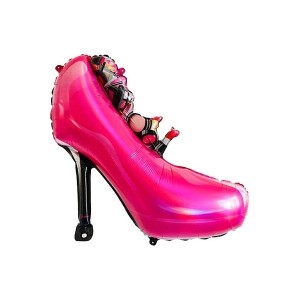 Pembe Stiletto Ayakkabı Folyo Balon 84cm