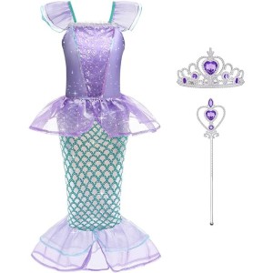 Deniz kızı kostümü, Arielle kostüm 3 parçalı set, 9/10 Yaş 140cm