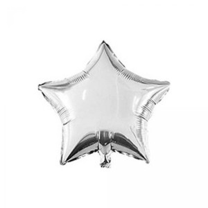 Yıldız gümüş folyo balon 24 inç