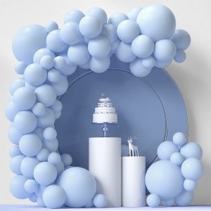 Makaron Balon Mavi 10 Adet 