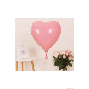 Kalp Balon Makaron Pembe 45 cm
