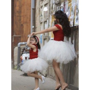 Anne Kız Tütü Etek Beyaz 7/8 Yaş