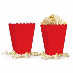 Kırmızı Düz  Popcorn Kutusu-Mısır Kutusu