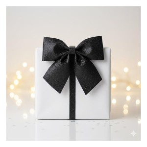 Siyah Eva Simli Fiyonk Süs (25 cm)