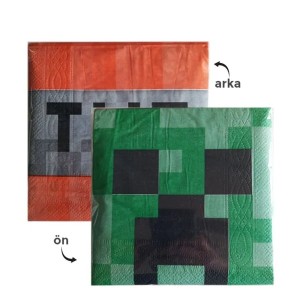 Minecraft Temalı Peçete