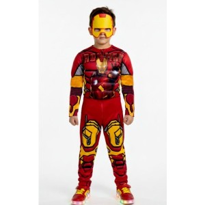 Demir Adam Ironman Kaslı Dolgulu Çocuk Kostüm Maskeli