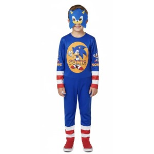 Sonic Süper Kahraman Kostüm Maskeli 7/8  Yaş