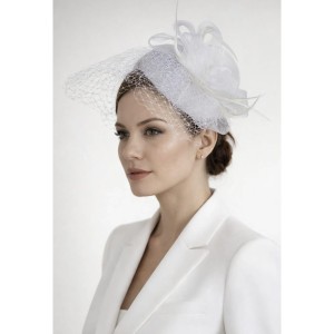 Beyaz Renk Nikah Şapkası/Vualet Şapka