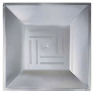 KARE 21 CM PARLAK BEYAZ GÜMÜŞ KRİSTAL MİKA 6 ADET