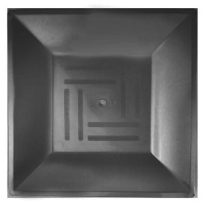 KARE 21 CM PARLAK SİYAH TABAK KRİSTAL MİKA 6 ADET