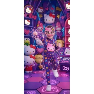 Hello Kitty Maskeli Doğum Günü Parti özel gün Kostümü 5/6 Yaş