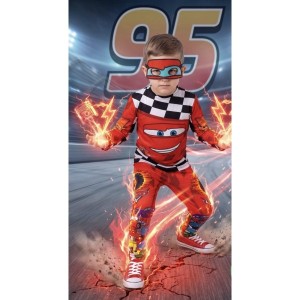 Mc Queen Maskeli Doğum Günü Parti özel gün Kostümü 7/8 Yaş