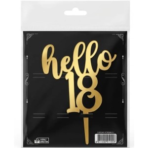  Hello 18 Pasta Üzeri Gold Pleksi Pasta Süsü