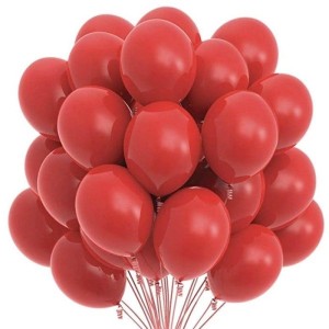 Kırmızı Baskısız Lateks Balon - 100 Adet