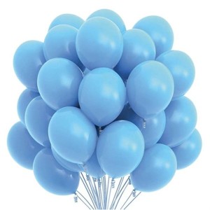 Mavi Baskısız Lateks Balon - 100 Adet