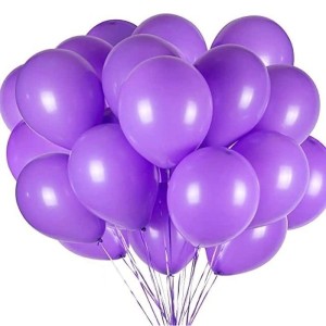Mor Baskısız Lateks Balon - 100 Adet