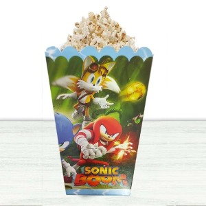 Sonic Temalı Mısır Popcorn Kutusu 8 Adet