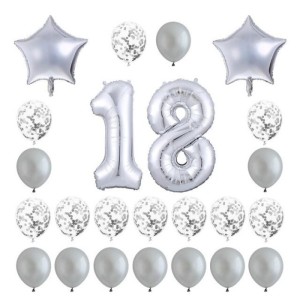 18 Yaş Gümüş Balon Seti